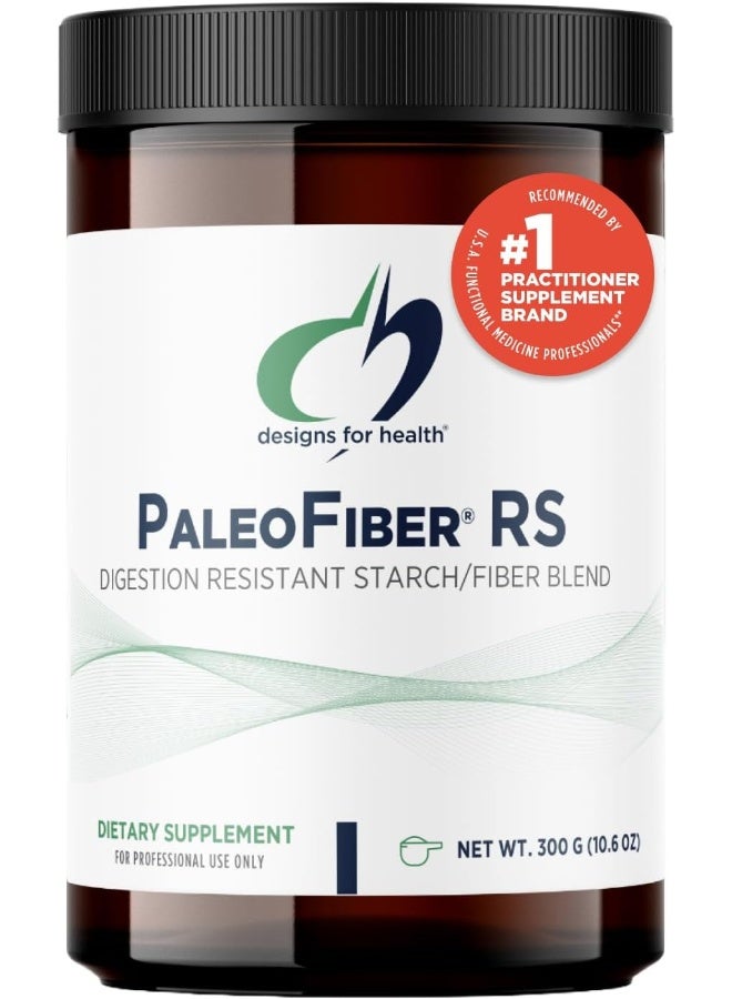 Designs for Health PaleoFiber RS - Fiber Supplement Powder with Resistant Starch - Organic Green Banana Flour + Organic Potato Starch Powder, Non-GMO + Unflavored (30 Servings / 300g) - Image 1